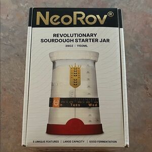 White Sourdough Starter Jar